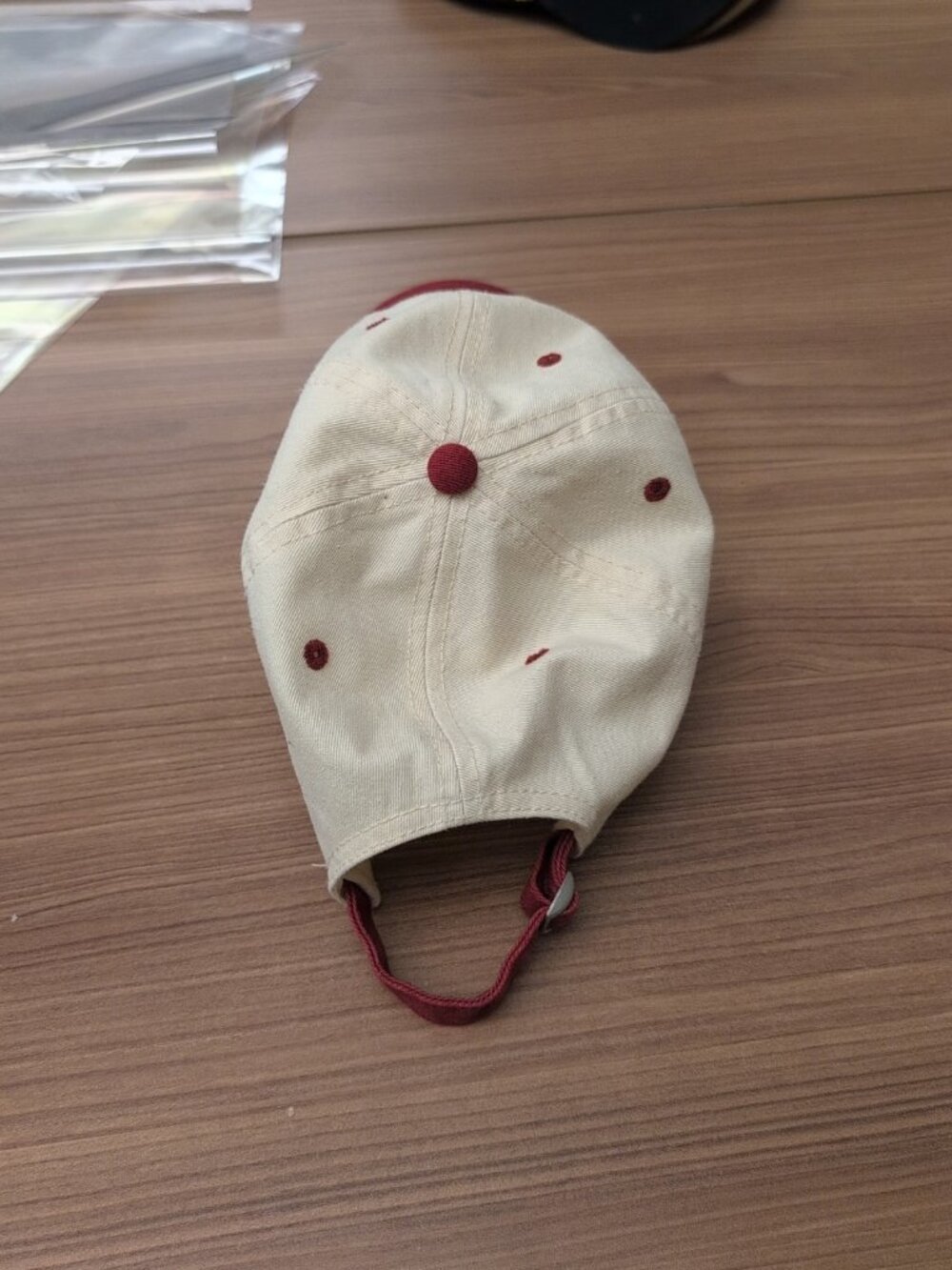 Maruchan Mad Engine - Ivory/Red Baseball Cap Hat StrapBack One Size - Picture 3 of 6
